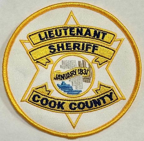 COOK COUNTY SHERIFF LIEUTENANT - 4" CIRCLE PATCH.